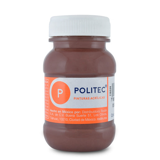Caja De Pintura Acrílica Politec Canela 339 / 100 Ml / 6 Piezas