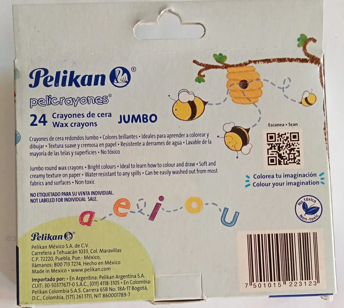 Crayones De Cera Jumbo Redondos 24 piezas PELIKAN