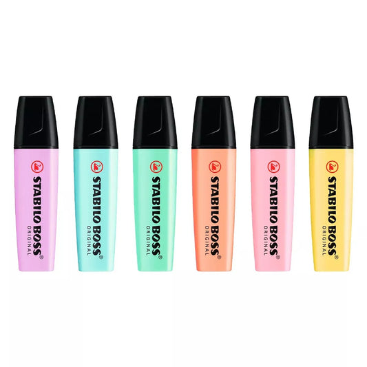 1 Paquete Con 6 Marcatextos Pastel Atienza