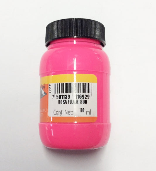 Pintura Acrílica Politec Fluorescente Rosa 806 / 100ml / 1 pieza