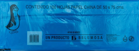 1 pliego de Papel china azul cobalto