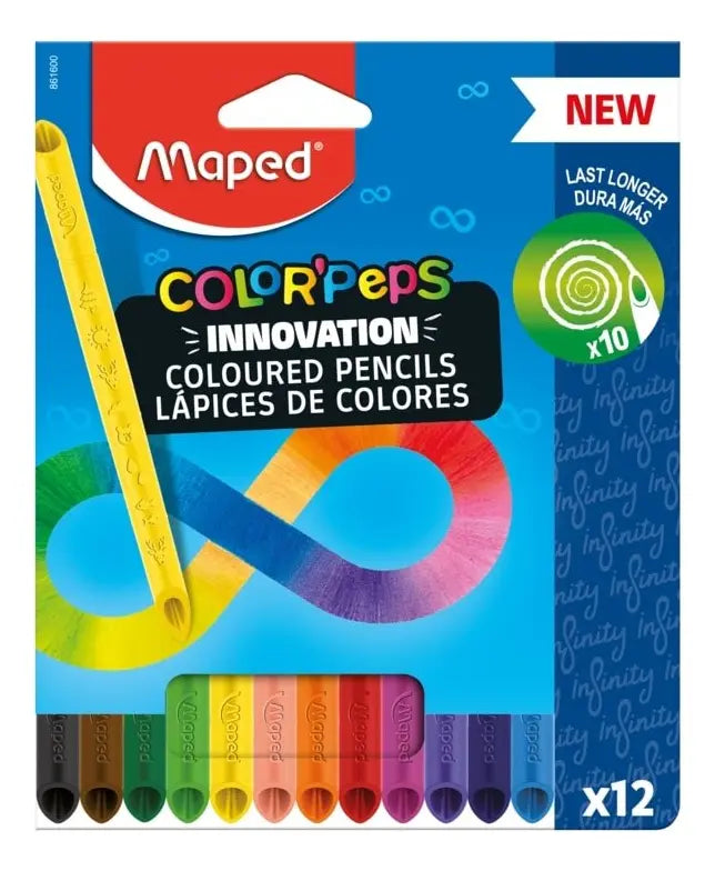 Colores Maped 12 Colores Infinitos | Papelería Cascabelito