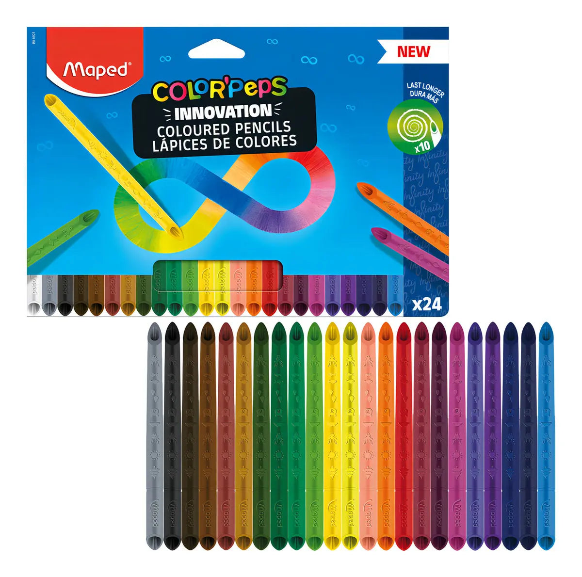 Colores Infinitos Maped Colorpeps Infinity 24 Pzs Infinity | Papelería Cascabelito