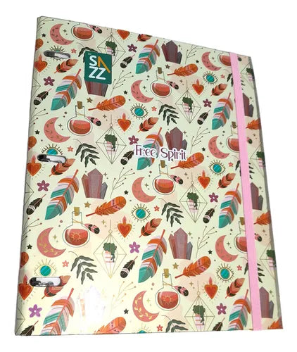 Carpeta SAZZ Girly Tapa Dura Carta 3 Aros Raya 100 Hojas