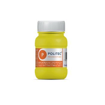 Caja De Pintura Acrílica Politec Limón Hanza 307 / 100 Ml / 6 Piezas