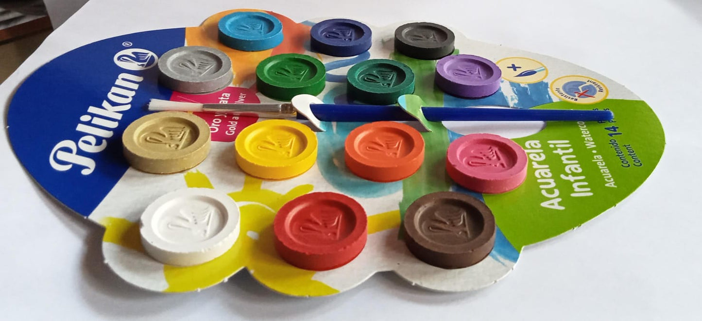 acuarelas Pelikan 14 colores
