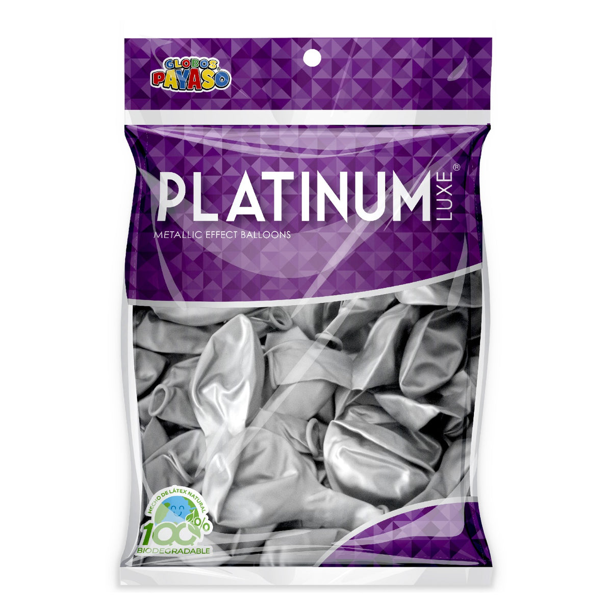 paquete de globos payaso Platinum 25 piezas