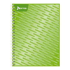 Cuaderno 100 hojas cuadro grande doble aro pasta semi rigida frances NORMA