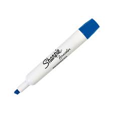 Marcador base agua punta cincel azul /1 pieza una punta SHARPIE