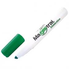 Marcador para pizarrón blanco didáctico verde MAGISTRAL