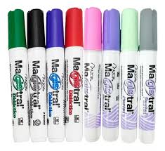 1 paquete de marcador para pizarron magistral didactico y pastel AZOR