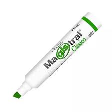 Marcador para pizarron blanco punta cincel clasico verde MAGISTRAL