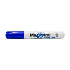 Marcador para pizarron blanco punta cincel didactico azul MAGISTRAL