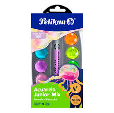 Acuarela junior mix PELIKAN 13 pastillas + 1 pincel