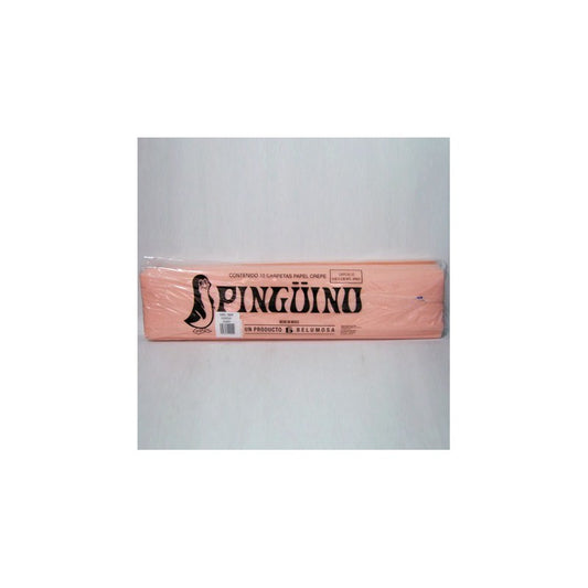 1 pliego de papel crepe Pingüino, salmon