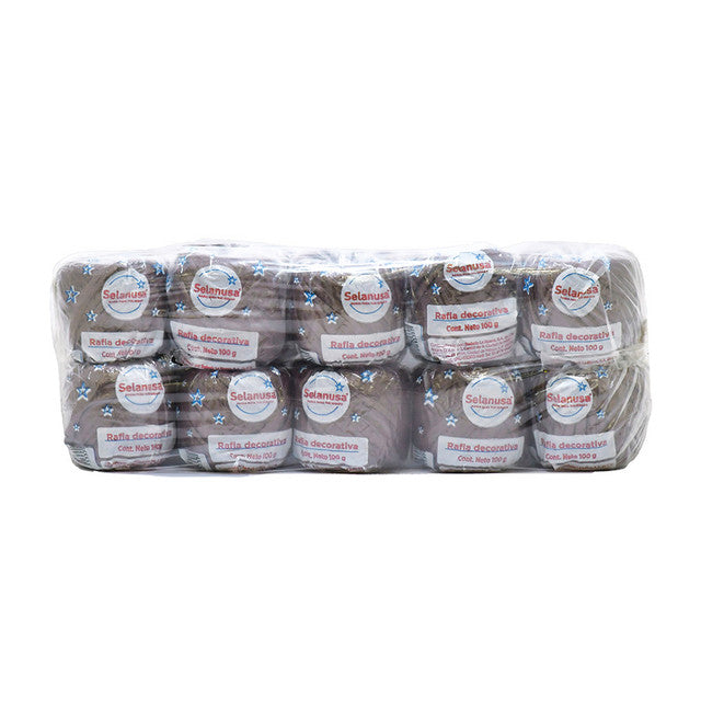 Rafia Selanusa Café 119 - Paquete de 10 piezas de 100 g
