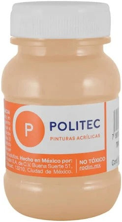 Caja De Pintura Acrílica Politec Carne 322/ 100 Ml / 6 Piezas