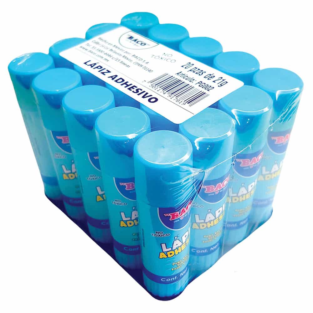 Paq. de lapiz adhesivo BACO 21 g