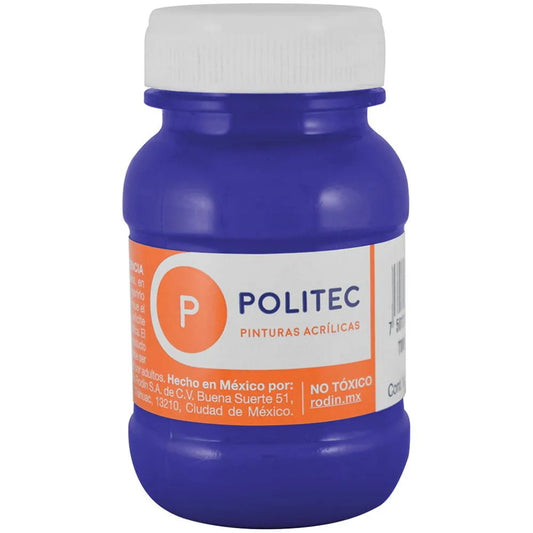 Caja De Pintura Acrílica Politec Azul Cobalto 310 / 100 Ml / 6 Piezas