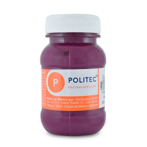Caja De Pintura Acrílica Politec Malva 335 / 100 Ml / 6 Piezas
