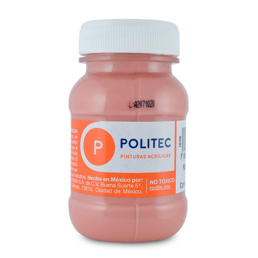 Caja De Pintura Acrílica Politec Palo de Rosa 338 / 100 Ml / 6 Piezas
