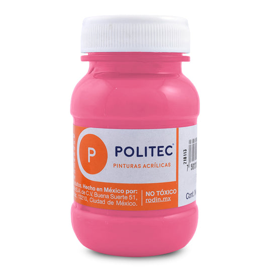 Caja De Pintura Acrílica Politec Rosa Mexicano 337 / 100 Ml / 6 Piezas