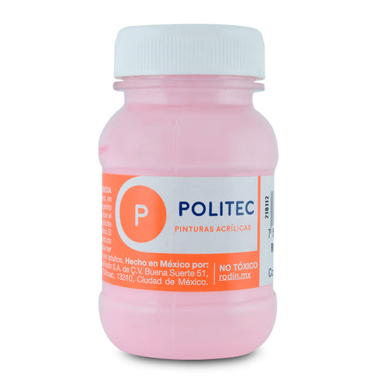Caja De Pintura Acrílica Politec Rosa Patel 326 / 100 Ml / 6 Piezas
