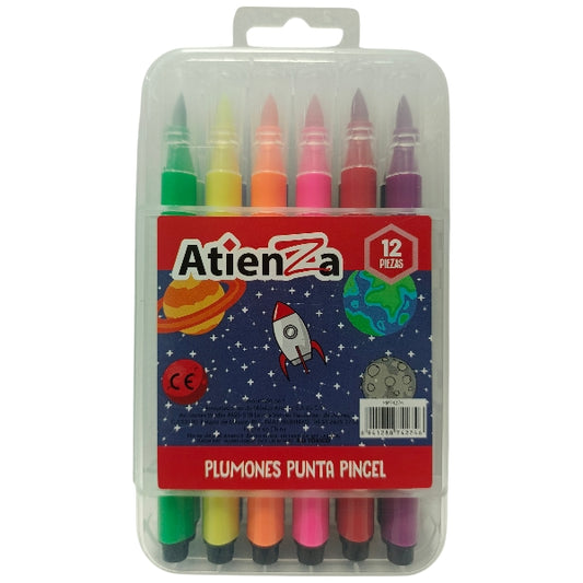 1 paquete con 12 plumones Atienza
