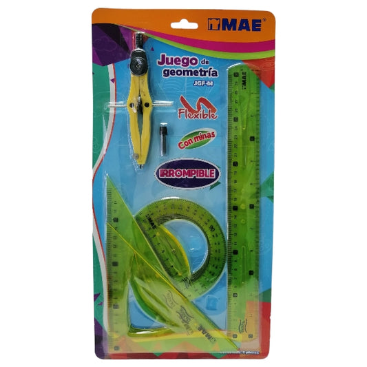 Juego geometrico irrompible y flexible de 6 piezas MAE