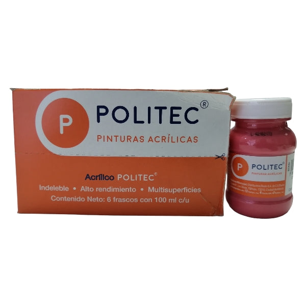 Pintura Acrílica Politec coral 344 / 100 Ml / 1 Pieza