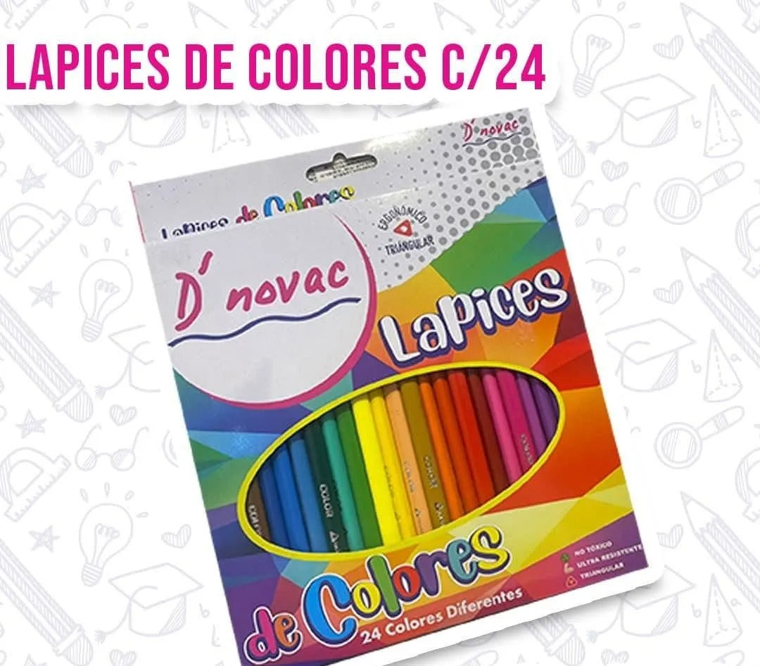 Colores Triangular C/24 D^novac