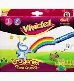 Crayones Extra Gruesos 12 piezas Vividel