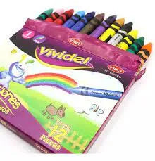 Crayones Extra Gruesos 12 piezas Vividel