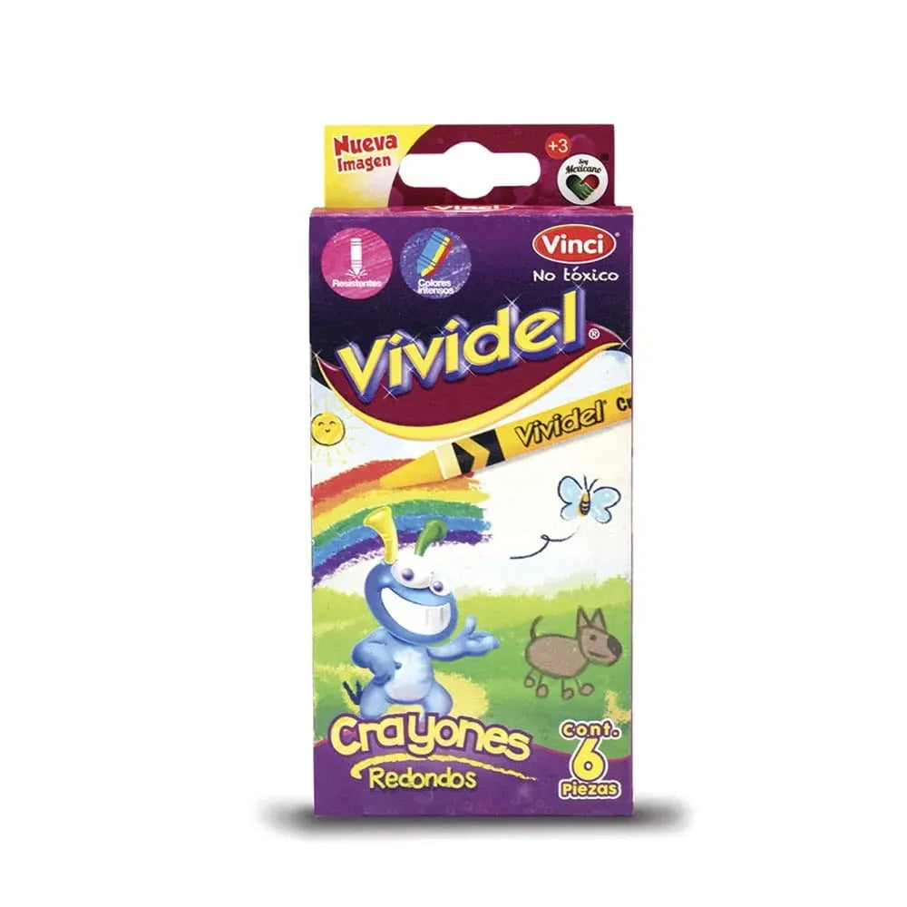 Crayones Redondos 6 piezas vividel