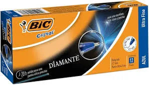 Boligrafo Bic tinta azul punta ultra fina C/12