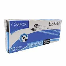 Boligrafo Big Point punto grueso tinta negra C/12