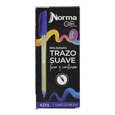 Boligrafo De Gel Azul Norma C/12