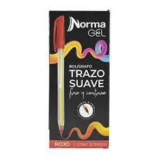 Boligrafo De Gel rojo Norma C/12