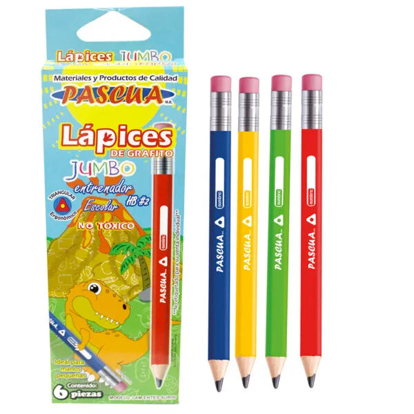 Lápices Jumbo Entrenadores Escolares Hb #2 C/6