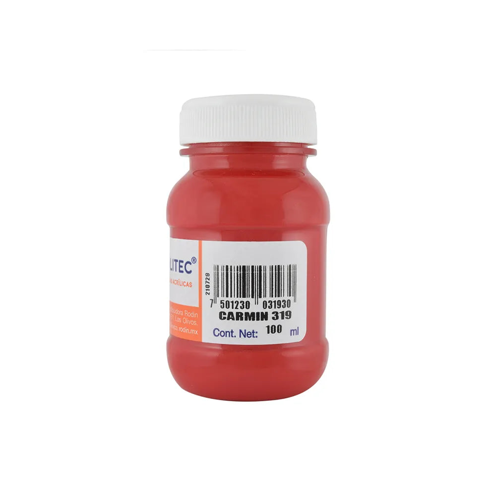 Pintura Acrílica Politec Carmín 319 / 100 Ml / 1 Pieza