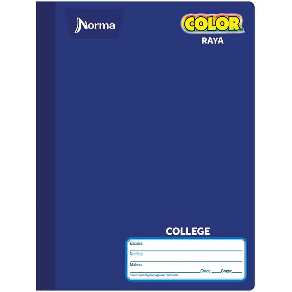 Cuaderno Norma Color 360 Cosido College 100 Hojas Raya