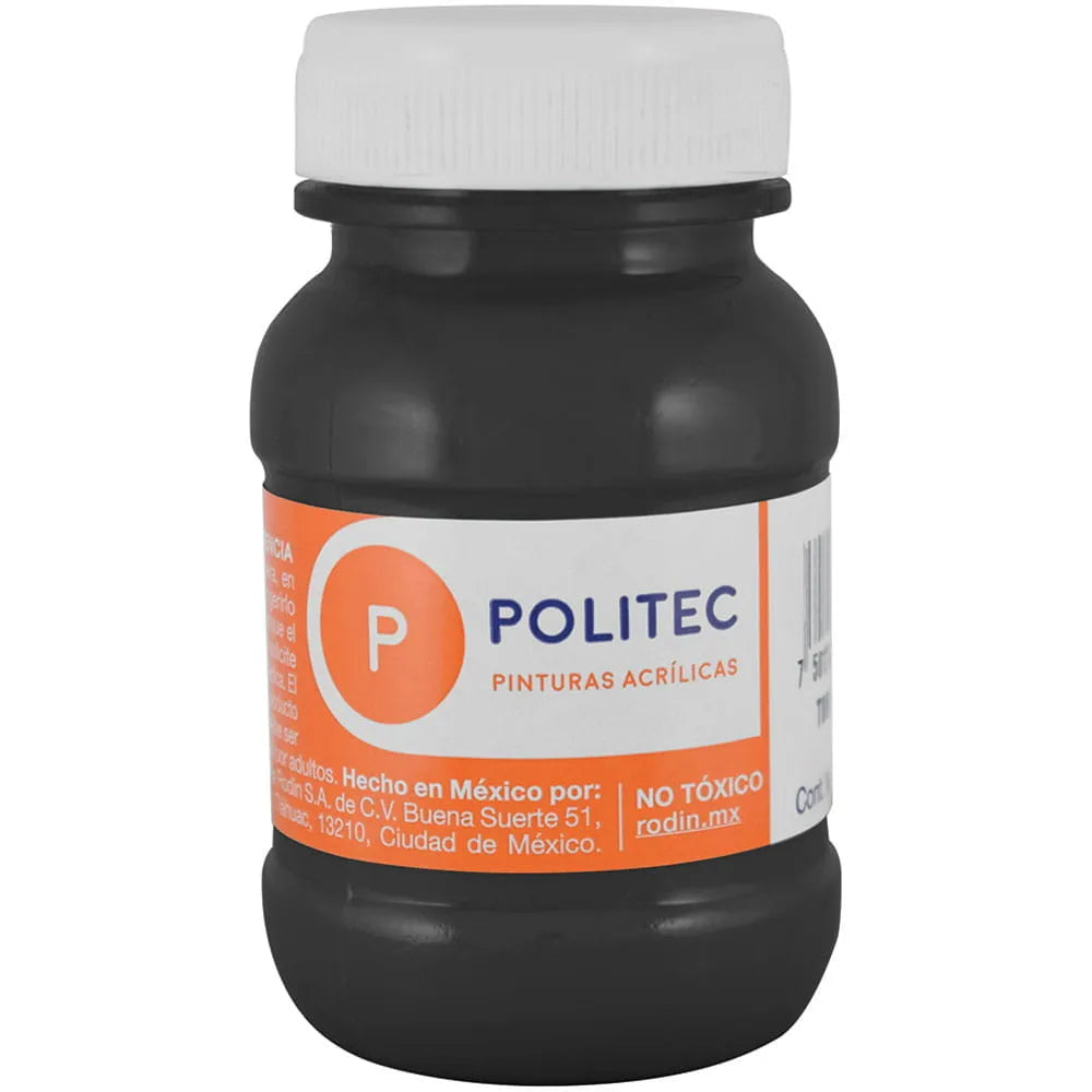 Pintura Acrílica Politec Negro Intenso 302 / 100 Ml / 1 Pieza