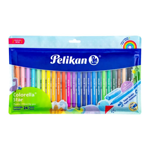 Plumones Pelikan Colorella Star Marcadores Punta Fina | Papelería Cascabelito