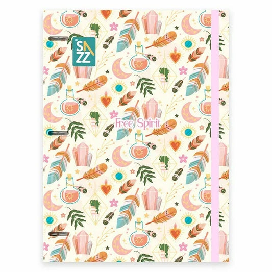 Carpeta SAZZ Girly Tapa Dura Carta 3 Aros Raya 100 Hojas