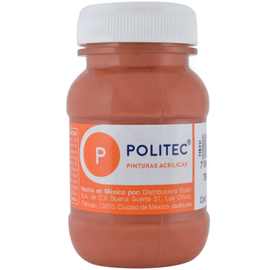 Caja De Pintura Acrílica Politec Terracota 340 / 100 Ml / 6 Piezas