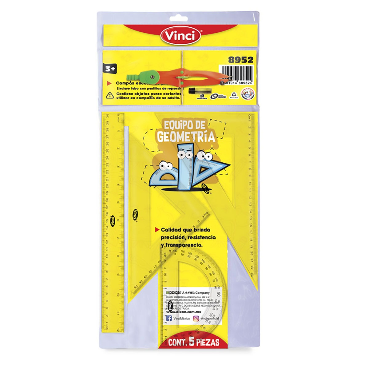 Juego geometrico flexible de 6 piezas VINCI