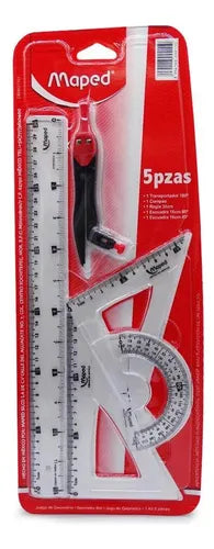 Juego geometrico de 5 piezas  MAPED