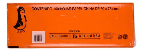 1 pliego de Papel china mandarina