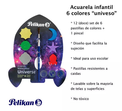 Acuarela Pelikan Universo C/6 1011093