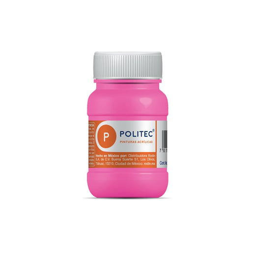 Caja De Pintura Acrílica Politec Carmin Claro 323 / 100 Ml / 6 Piezas